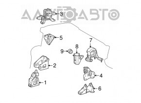 Подушка двигателя передняя Toyota Prius 30 10-15 новый неоригинал TENACITY