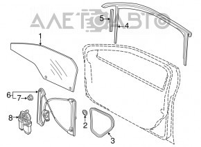 Стекло двери передней левой VW Passat b7 12-15 USA царапины