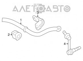 Stabilizatorul frontal pentru Lexus IS250 IS300 IS350 06-13 AWD, coroziune.