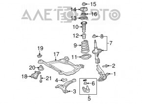 Capacul de protecție a roții din față, stânga, pentru Toyota Sienna 04-10