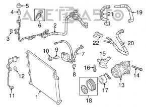 Compresorul de aer condiționat pentru Jeep Cherokee KL 14- 2.4