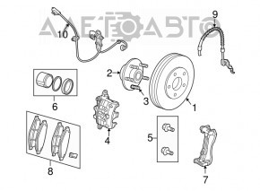 Senzor ABS frontal stânga Chrysler 200 11-14