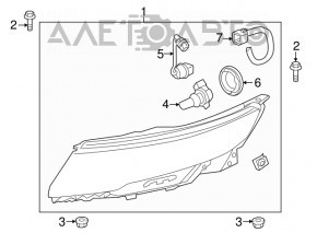 Фара передняя правая Chevrolet Volt 11-15