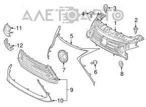 Grila radiatorului Lexus ES300h ES350 16-18 restul