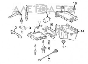 Blocul ECU al calculatorului motorului Audi Q5 8R 09-17 2.0T