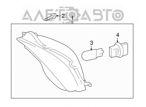 Semnalizator dreapta Toyota Camry v55 15-17 SUA LED