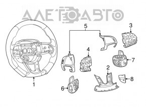 Butoanele de control de pe volanul stâng al Dodge Charger 15-20 sunt restaurate