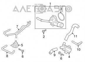 Pompa sistemului de răcire Ford Fusion mk5 13-20 hibrid, plug-in metal