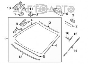 Garnitură parbriz stânga Toyota Camry v70 18-