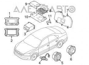 Магнитофон радио VW Beetle 12-19 навигация