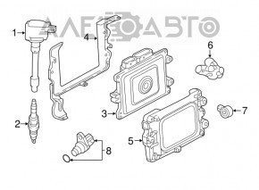 Блок ECU компьютер двигателя Honda Civic X FC 16-17 2.0 МКПП, мятый корпус