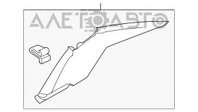 Накладка задней стойки правая Infiniti G25 G35 G37 4d 06-14