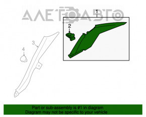 Накладка задней стойки правая Infiniti G25 G35 G37 4d 06-14