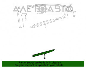 Capacul ușii din spate stânga de jos pentru Lexus GS300 GS350 GS430 06-11.