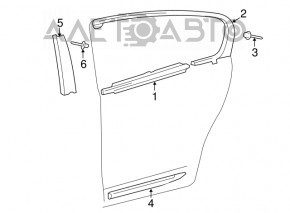 Capacul ușii din spate stânga de jos pentru Lexus GS300 GS350 GS430 06-11.