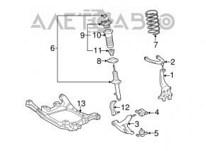 Amortizor fata stanga Lexus GS300 GS350 GS430 06-07 awd nou original OEM