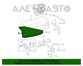 Garnitura capac portbagaj Lexus IS250 IS350 06-13