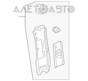 Накладка центральной стойки верхняя ремень правая Lexus RX300 RX330 RX350 RX400h 04-09 серая