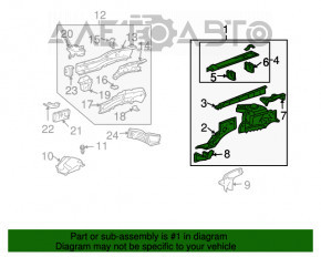 Panoul frontal stânga Lexus RX300 RX330 RX350 RX400h 04-09 argintiu 6T1