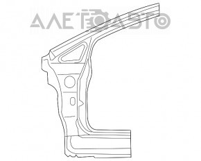 Partea din față stânga Mazda CX-7 06-09 argintie.