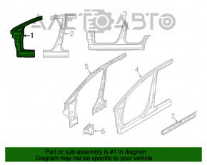 Partea din față stânga Mazda CX-7 06-09 argintie.