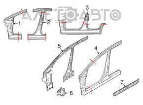 Partea din față stânga Mazda CX-7 06-09 argintie.