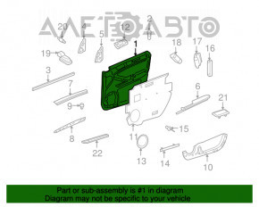 Capacul ușii, cartela frontală stânga Mercedes W164 ML bej