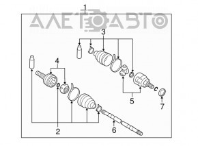 Ax cu roți spate stânga Nissan Murano z50 03-08