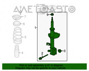 Suport amortizor asamblat dreapta față Nissan Versa 1.8 10-12