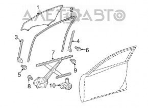 Mecanismul de ridicare a geamului, față stânga, Toyota Camry v40