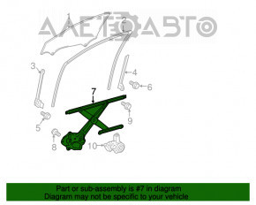 Механизм стеклоподъемника передний правый Toyota Camry v40