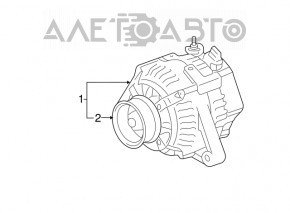 Генератор Toyota Camry v40 2.4