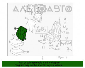 Пассажирское сидение Toyota Camry v40 07-09 без airbag, тряпка сер