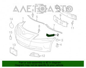 Крепление переднего бампера левое Toyota Camry v40