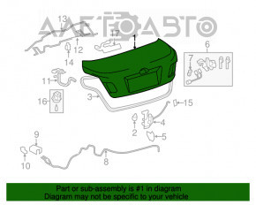 Capac portbagaj Toyota Camry v40 grafit 1G