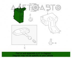 Computer, tire pressure monitor Toyota Highlander 08-13