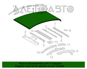 Крыша металл Toyota Prius 30 10-15 отпилена