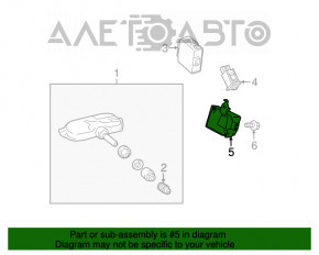 Montajul receptorului, monitorul de presiune a anvelopelor Toyota Prius 30 10-13