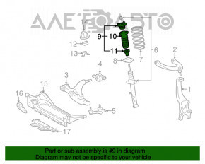 Suport amortizor față dreapta pentru Lexus GS300 GS350 06-11 rwd