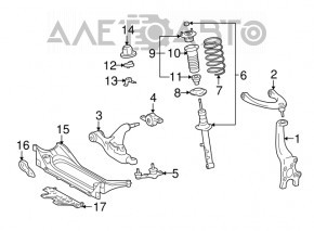 Suport amortizor față dreapta pentru Lexus GS300 GS350 06-11 rwd