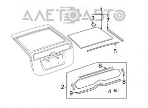 Стекло заднее двери багажника Toyota Prius 20 04-09