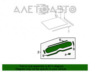 Geamul din spate al portbagajului mic Toyota Prius 2004-2009 zgâriat.