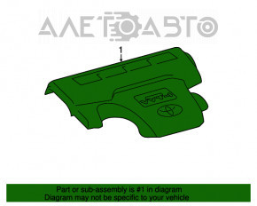 Capacul motorului Toyota Camry v50 12-14 2.5 usa are fixarea ruptă.