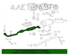 Tubul de admisie cu catalizator pentru Toyota Camry v50 12-14 2.5 SUA