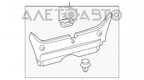 Накладка проема багажника Toyota Camry v50 12-14 usa, черная,царапины