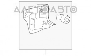 Capacul amortizorului frontal stânga jos Toyota Avalon 13-18 negru.