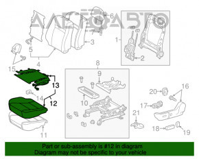 Водительское сидение Toyota Camry v50 12-14 usa без airbag, механич, тряпка, серое, под чистку