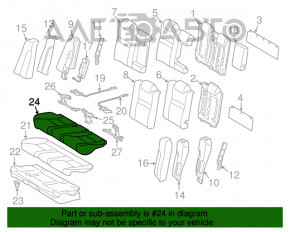 Rândul din spate al scaunelor, al doilea rând Toyota Camry v50 12-14 SUA, material textil, gri