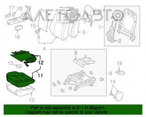 Пассажирское сидение Toyota Camry v50 12-14 usa без airbag, механич, тряпка беж, под химчистку