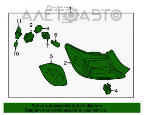 Lampa exterioară aripă dreaptă Toyota Camry v50 12-14 SUA